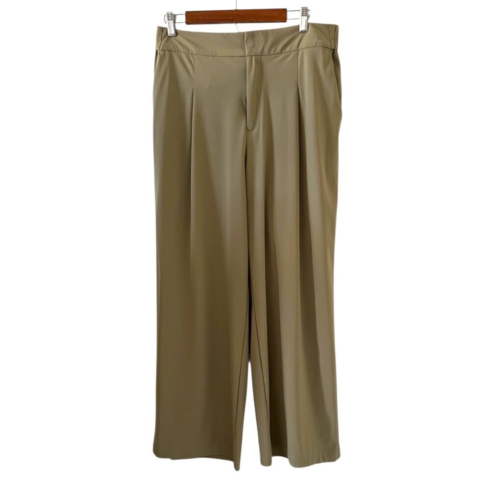 Athleta Wide Leg Pants In Olive Green Size 14